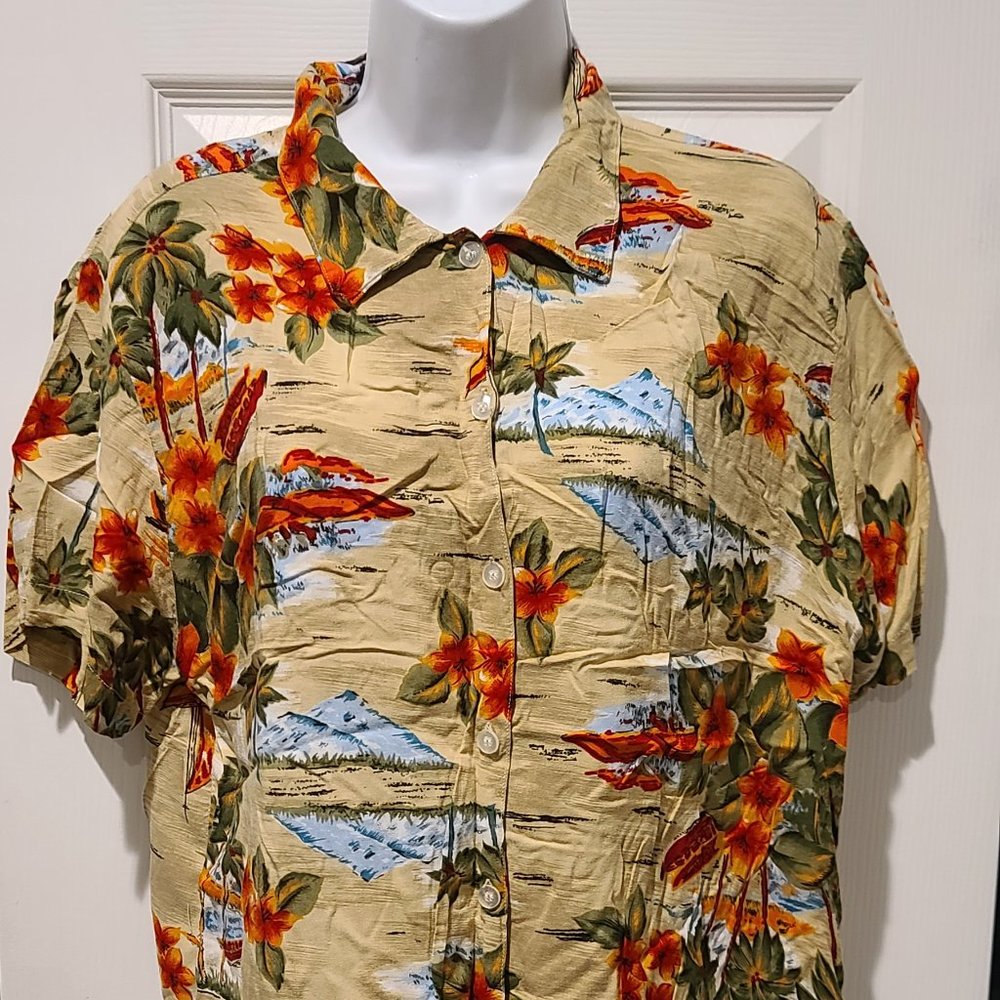 Vintage Bill Blass Jeans Floral Shirt